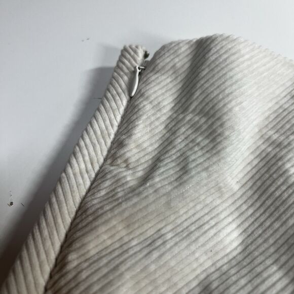 J CREW Women 99% Cotton Corduroy A-Line Mini Skirt Striped Cream Color SZ 4 - Picture 7 of 8